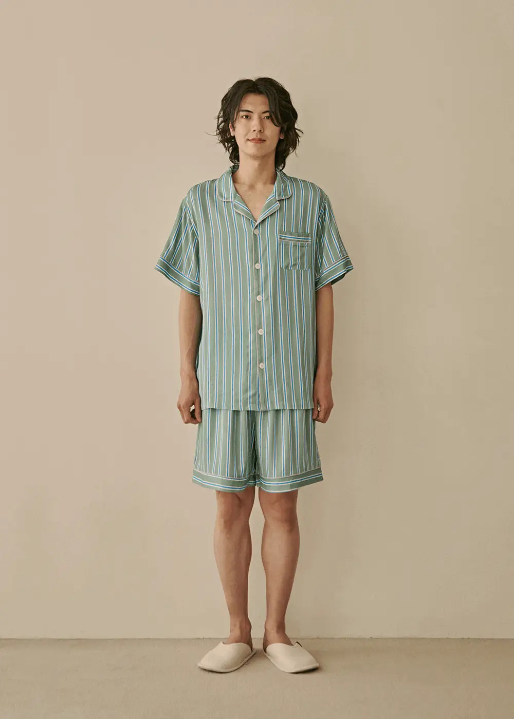 보웰 [BWTZ] 데이오프 비스코스 100% 파자마 반소매세트 그린스트라이프 3종 상세페이지 52